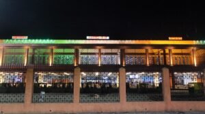 Tricolor light decoration on the eve of Republic Day at Ahmedabad