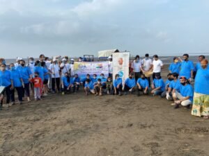 Caravan Classroom in association with local officials and NGOs cleans Dumas beach to celebrate Gandhi Jayanti.